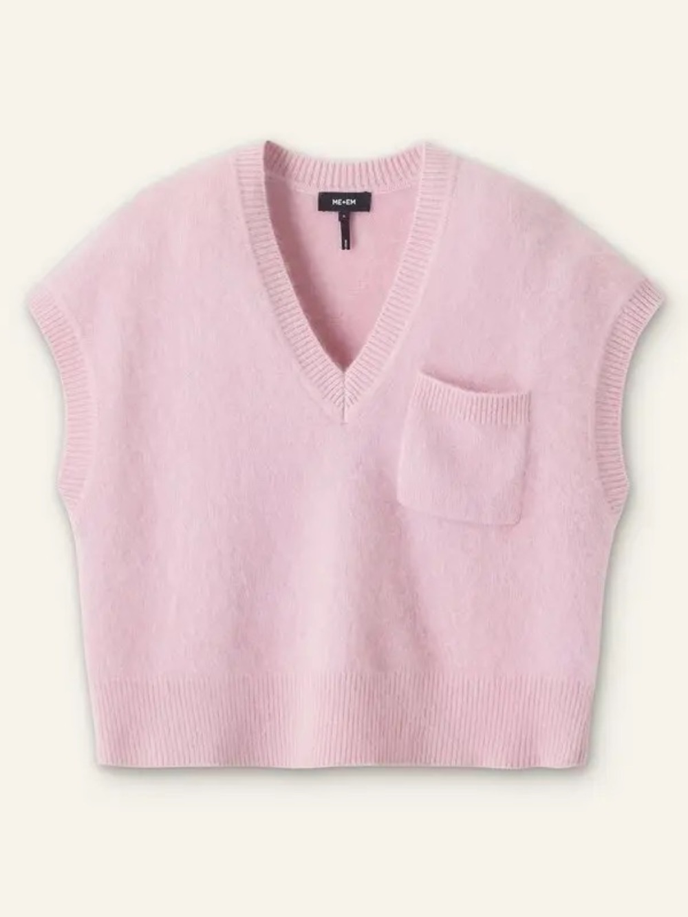 Me+Em Brushed Cashmere V-Neck
Vest - Pink Size L/XL
